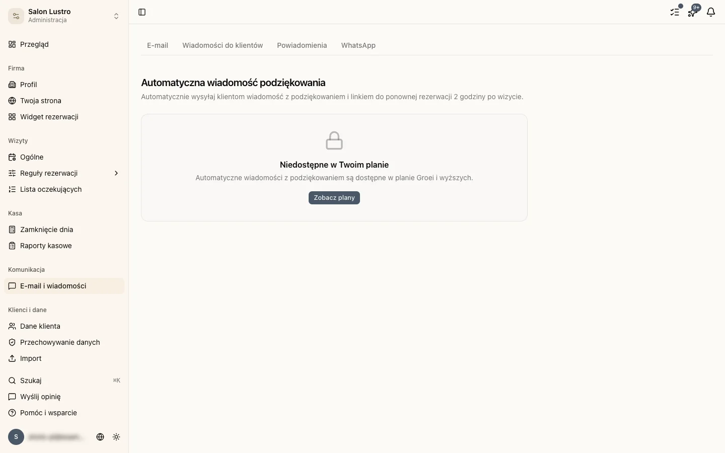 Ustawienia automatyzacji po wizycie